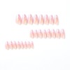 Pink Fake Nails Star Design Fake Nails Almond Fake Nails