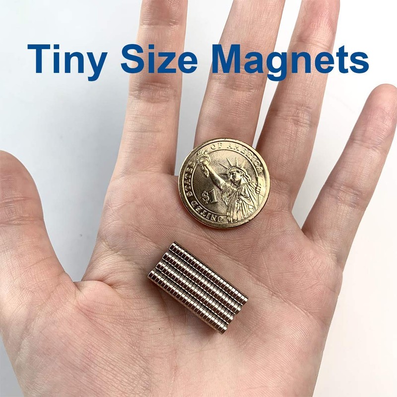 100 MEALOS Mini Magnets - 50pcs 3X1mm, 25pcs 4x2mm, 25pcs
