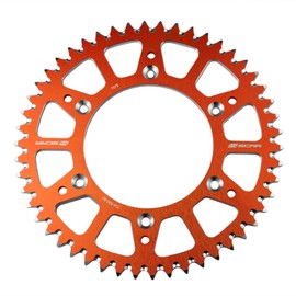 SCAR Aluminum alloy Rear Sprocket Compatible with KTM SX SXF EXC EXCF XC XCW XCF XFCW 125 150 250 300 350 450 500 93-25, Orange - 49 tooth