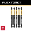 DEWALT FLEXTORQ Square #2 Bits 5Pk, Robertson 1/4 x 3-1/2in