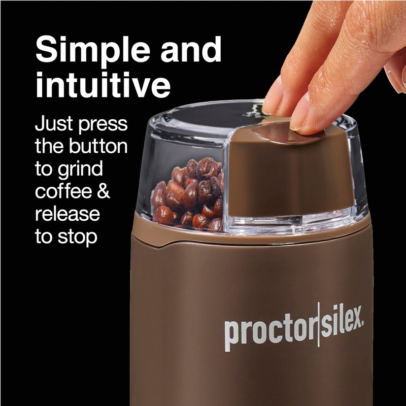 Proctor Silex Electric Coffee Grinder for Beans, Spices and More,