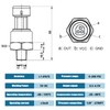 FUSCH 200 PSI Pressure Transducer Sensor with Connector Harness, 1/8"NPT