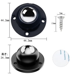 HEXATIZO Simply Stick Casters for Easy Installation! 360° Smooth Rotation, Quiet Design, Load Capacity 132.2 lbs (60 kg), Aftermarket Furniture Moving Caster with Wheel Chock, Compatible with Storage