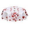Grelucgo Embroidered Small Tablecloth for February 14th (Round 34 inches)