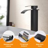 Vessel Sink Faucet Matte Black, Single Handle Tall Bathroom Faucet,