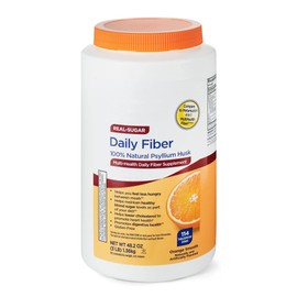 Daily Fiber Powder 48.2 oz - 114 Tablespoon Doses Orange Flavored Fiber Supplement, Soluble Fiber, Organic Fiber Supplement, Vegan Powder. (Pack of 1)