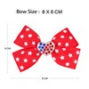Red White Blue Hair Bow Clips for Baby Girls 4th