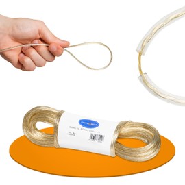 homeXpert Washing Line Extra Strong 30 m with Full Steel Insert 2.7 mm Transparent Coated, Washing Line with Steel Core, Replacement Line for Rotary Dryer, Garden, Outdoor, Camping, Travel and Balcony