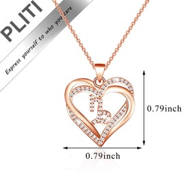 PLITI Zodiac Necklaces Rose Gold 12 Zodiac Signs Heart Necklace Horoscope Constellation Pendant Horoscope Necklace Astrology Necklace Birthday Gifts for Women Girls (Capricorn CA)