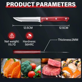 TAN REN Fishing Bait Knife, 5 inch Fillet Knife for Filleting and Boning, Bait Knife Saltwater with Sheath, Professional Fish Knife Cutting Bait, Father's Day Gift