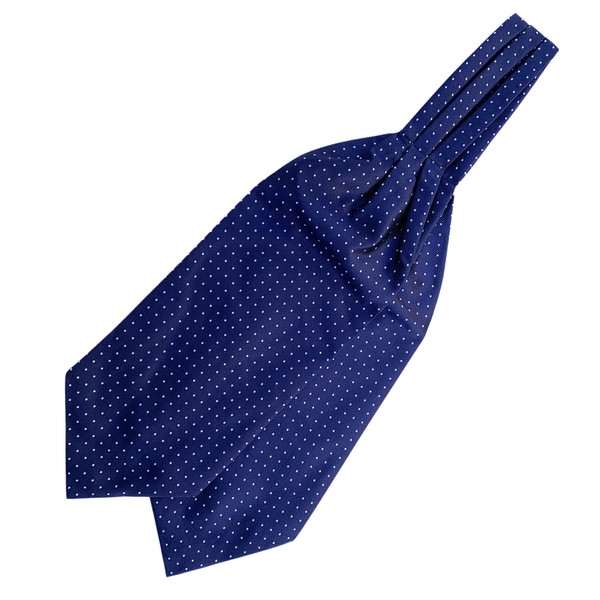 Elfeves - Corbatas para hombre (100% seda, tela jacquard), diseño floral, color azul y naranja, Blue Gingham Dot, Talla única