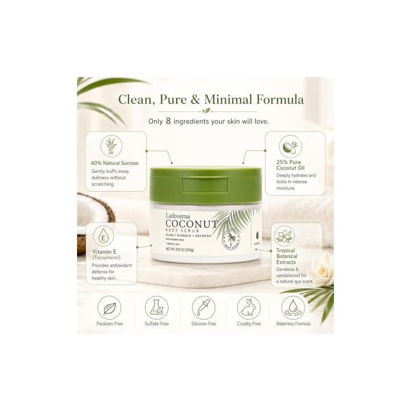 Exfoliante corporal de azúcar y esmalte con tapa abatible (8.11