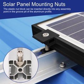 MAJOYLIFE Pack of 30 T-Slot Nuts with Ball Nut 8, 40 Series T-Slot Nut M8 Thread with Centring Bridge (Series-40, M8)