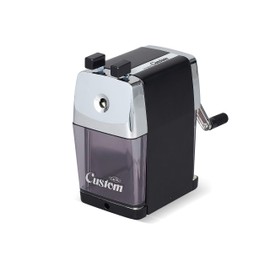 CARL Pencil Sharpener, CC-2000, Black, 5-Point Selector. Manual, Quiet for Office and Home Desks, School Classroom, CUI19018