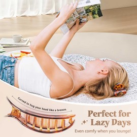 Tumurup Flat Hair Clips for Women – 5 Pack Large Hair Claw Clips for Thick & Thin Hair, Strong Hold No Slip Grip for All Hair Textures Accessories Women and Girls, Leopard Print