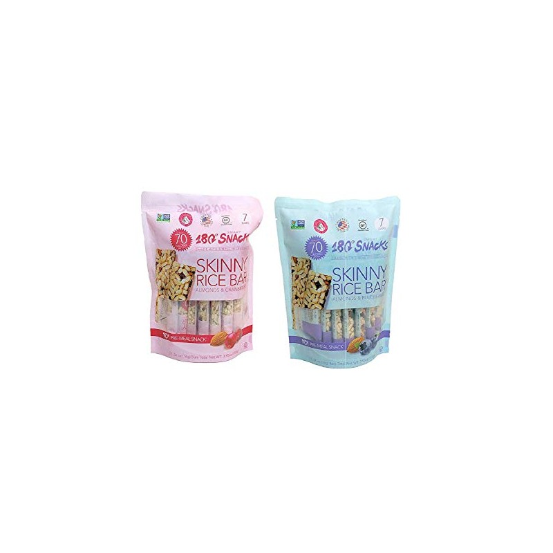 180 Snacks Skinny Rice Bar with Himalayan Salt 2 Variety