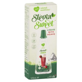 Stevia Sweet Liquid with Agave, Ideal for Hot and Cold Drinks, Cooking, Baking and Low-Calorie Desserts, 125 ml
