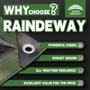 RAINDEWAY Tarps 8x8 Feet,Tarp Waterproof,9Mil Thick,Finished Size,Multipurpose Poly Tarp Cover