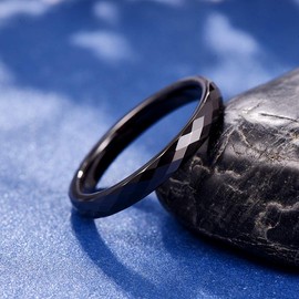 083BASE Women's / Men's Silver 2 mm Wide Dome Shape and Comfort Fit Design Stone Unisex Tungsten Rings for, Tungsten