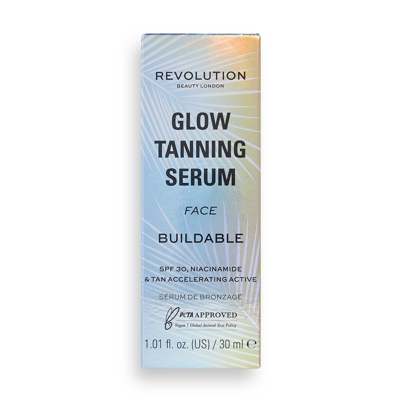 Makeup Revolution, Glowing Face Tan Serum, with SPF30, Self Tan,