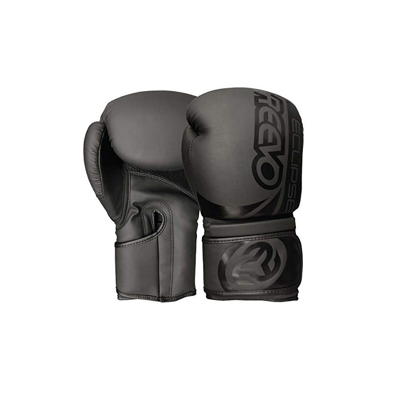 Reevo Training Boxing Glove - 12oz Black Eclipse Design with