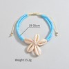 Shell Beaded Ankle Bracelet for Women, Double Layered Hollow Heart
