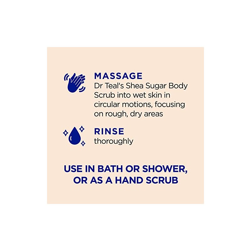 Dr Teal's Shea Sugar Body Scrub, Citrus with Essential Oils