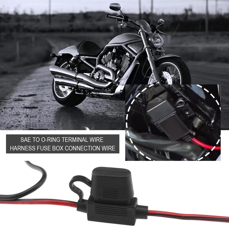 eMagTech 1x SAE to O-Ring Terminal Wire Harness with Fuse