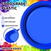 120 PCS Blue Plastic Plates, 9 Inch Disposable Dinner Plates