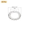sourcing map 40Pcs External Tooth Washers, M14 304 Stainless Steel