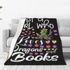 Just A Girl Who Loves Dragons and Books Blanket Cute