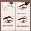 Eyebrow Powder Stamp Kit with 2Pcs Brushes 20Pcs Stencils Long