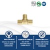 XFITTING 2 Pieces 3/4" PEX Tee, Brass, Polybutylene, Repair Kit