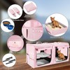 Suertree Large Cat Carrier for 2 Cats with Zipper Locks,