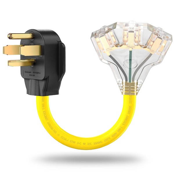 LAVANDINO 4 Prong Dryer Adapter 30 Amp to 110V/125V, NEMA