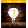 Lxcom Lighting G14 2W E12 LED Bulb G45 Globe Filament