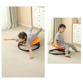 Yiuhhad Autism Kids Swivel Chair, Carousel Spin Sensory Chair,Training Body Coordination,Kids Spinning Chair Metal Base Non-Slip Small Desk Chair Sitting Comfortably