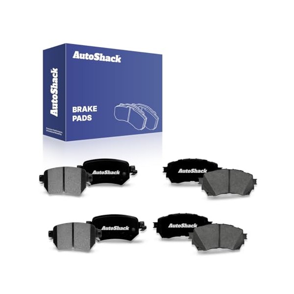 AutoShack Front & Rear Premium Ceramic Brake Pads | Replacement