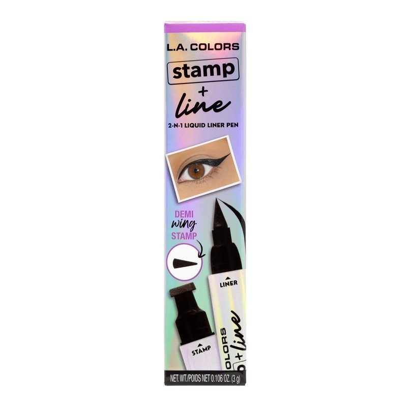 L.A. COLORS Stamp & Line Eyeliner, Demi Wing Black CLE699