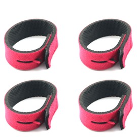 JCBIZ LUYA Rod Binder RED-10pcs Thickened Rod Tie Magic Tie Fishing Gear Stretch Elastic Bandage Fixing Strap Adjustable Fishing Elastic Rod Holder Magic Tie Tackle Tackle Bag Accessories