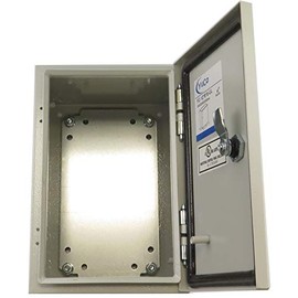Yuco YC-12X8X8-UL-FE Fully Enclosed (No Gland Plate) IP66 Enclosure, UL Certified, Nema 4, 16 Gauge, Single Door Hinge Cover, Wall-Mount, Backplate (12 x 8 x 8)