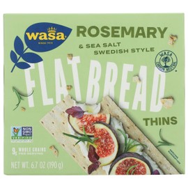 Wasa Flatbread Thins Crackers, Rosemary and Sea Salt, 6.7 Ounce (Pack of 1)
