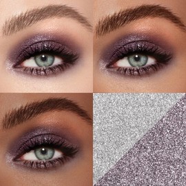 KGAJSGH Shimmer Glitter Eyeshadow Palette-2 Colors Eye Highlighter Powder with Applicator, Pigments for Glowing Makeup, Effortless Blend