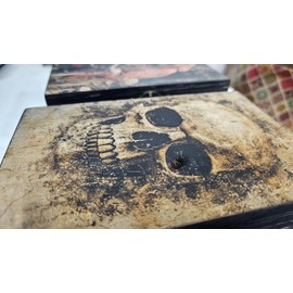 RK Collections Skull Head Trinket Box Small Jewelry Keepsake Box. Gothic Skeleton Lovers Gift Idea, Skull's Soul Spiritual Case/Holder. (6.5" Skull Face)