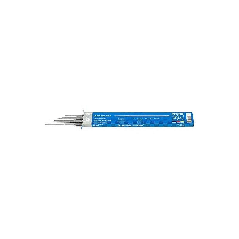 PFERD 3/16" x 8" Round Chain Saw File Set, 6-Piece