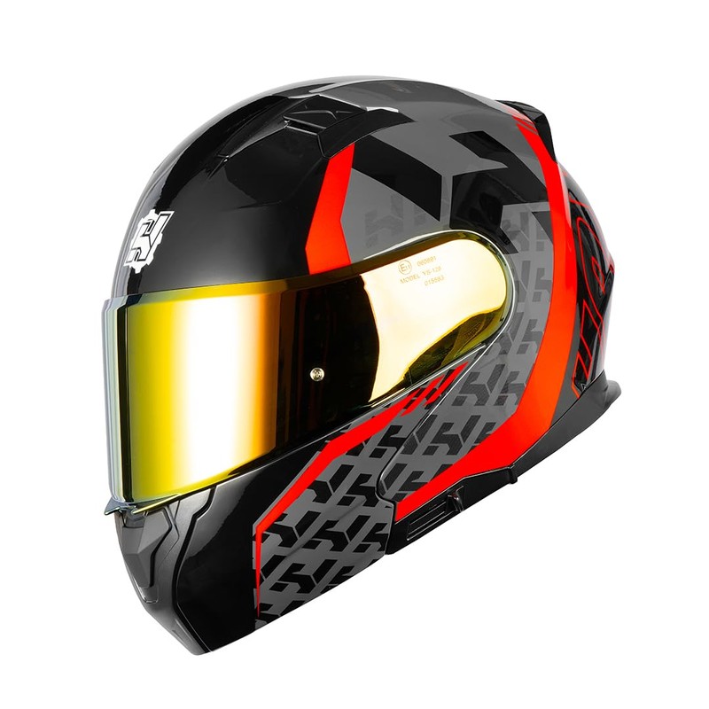 HAX Amatista Modular Flip-Up Dual Visor Motorcycle Helmet - DOT/ECE