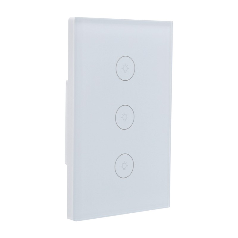 3 Gang Smart WiFi Light Switch Panel Touchable Wireless APP
