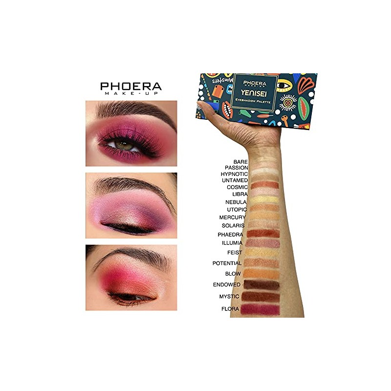 MISKEEN - Makeup Highly Pigmented Eyeshadow Velvety, Matte, Shimmer Palette