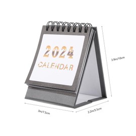 Alipis 2024 Mini Desk Calendar Standing Flip Desk Calendars Table Top Calendar 2024 Convenient Desktop Calendar for Home Office
