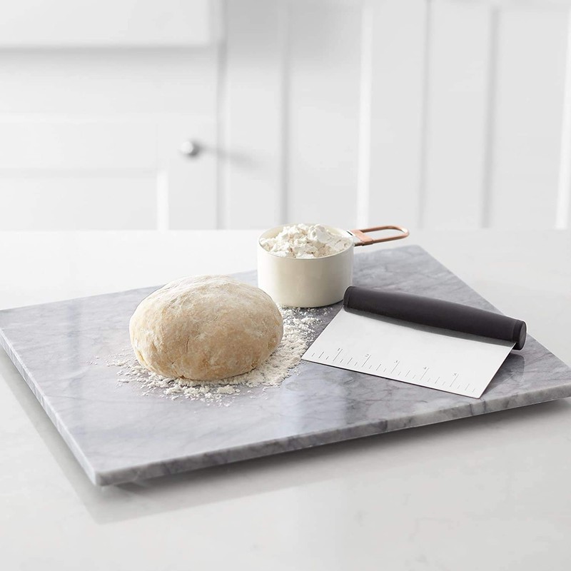 Dough Scraper Set of (1+1), Stainless Steel Bench Scraper Chopper